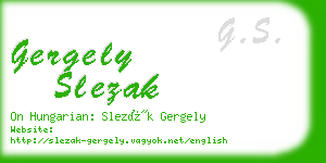 gergely slezak business card